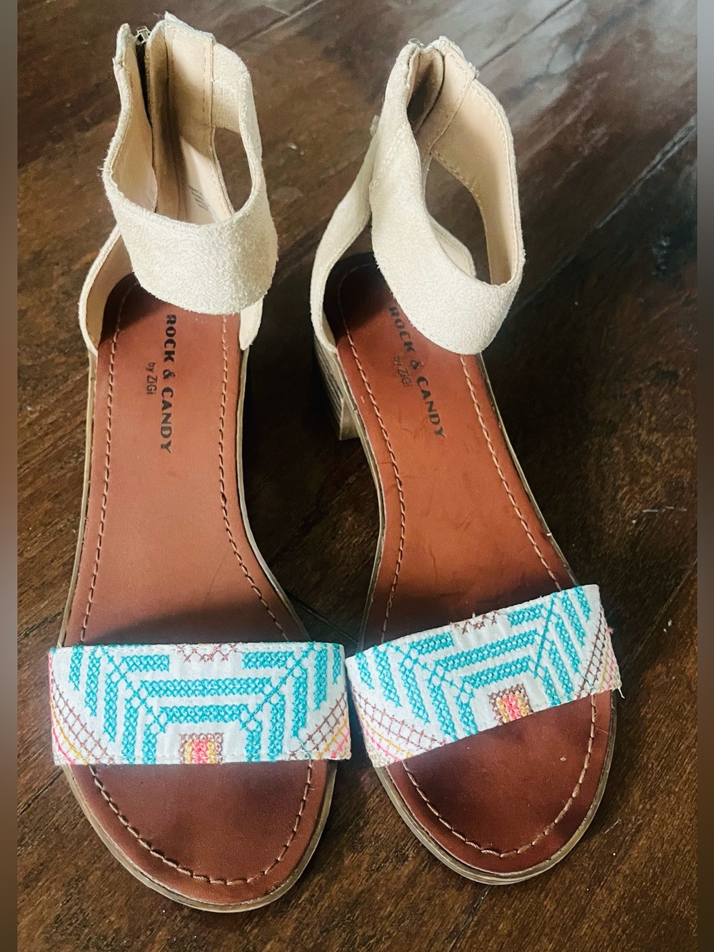 Rock & Candy Ankle-Strap Boho Sandals